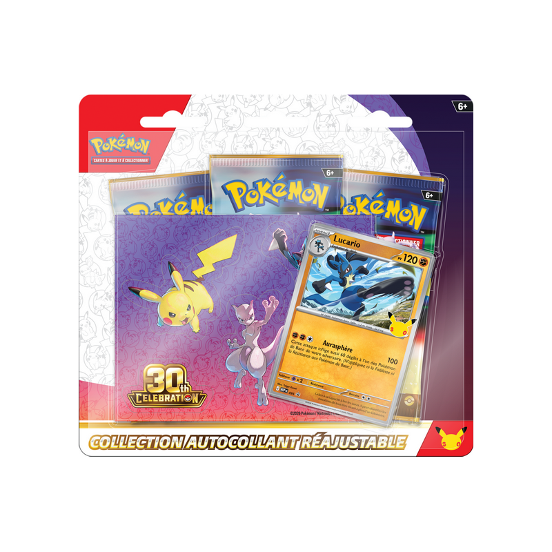 Tripack Collection Autocollants + Promo Lucario 30e Anniversaire