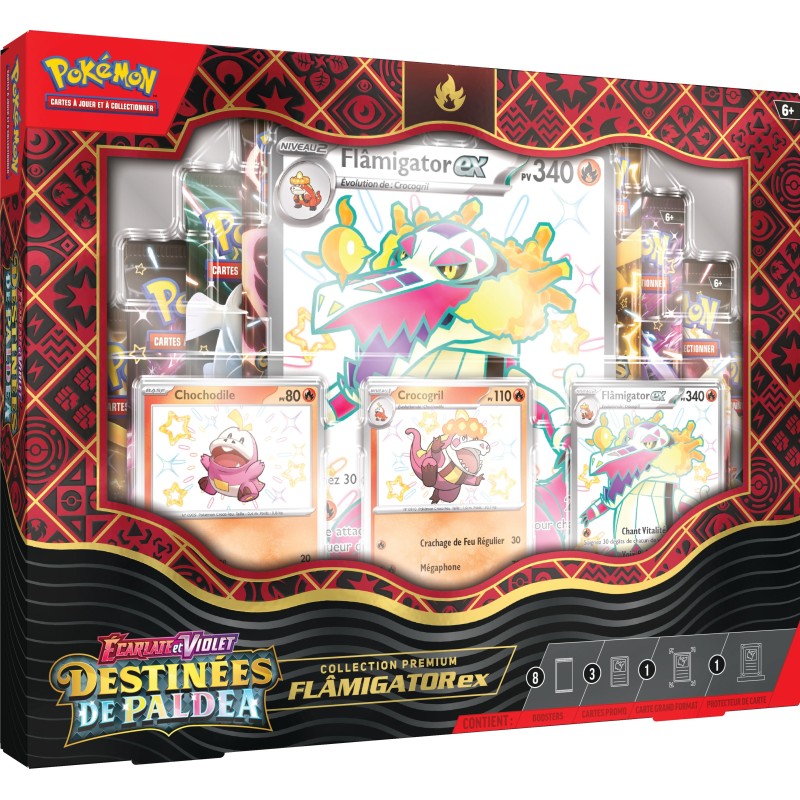 Coffret Premium Flâmigator EX Destinées de Paldéa Coffret Premium Flâmigator EX Destinées de Paldéa